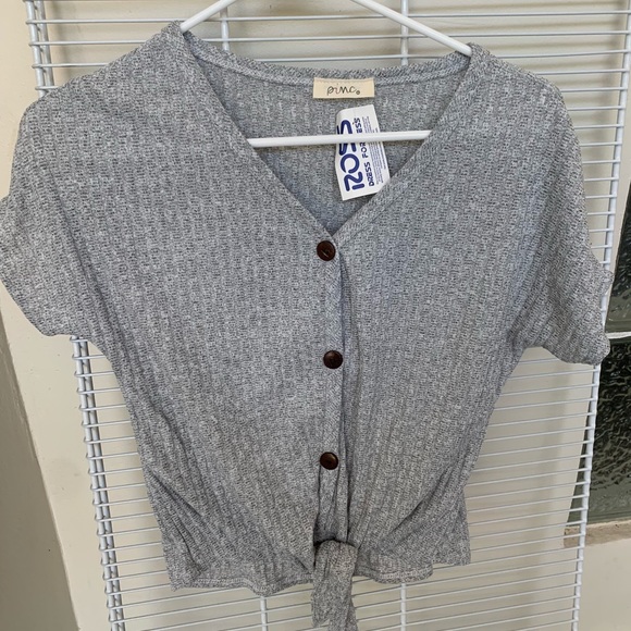 Grey button top - Picture 1 of 3